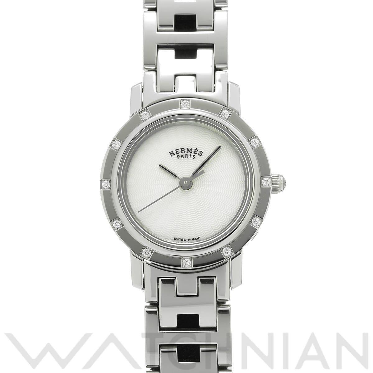 エルメス クリッパー ナクレ CL4.230.215/3796 ホワイトシェル レディース 時計 【中古】【wristwatch】