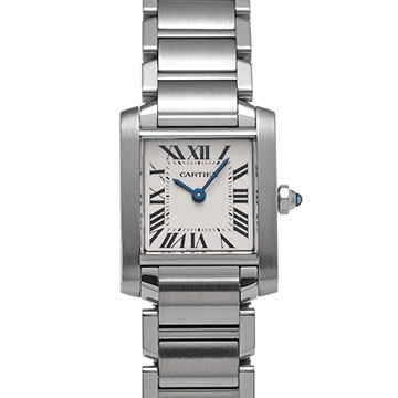 カルティエ タンクフランセーズ SM W51008Q3 シルバー レディース 時計 【中古】【wristwatch】