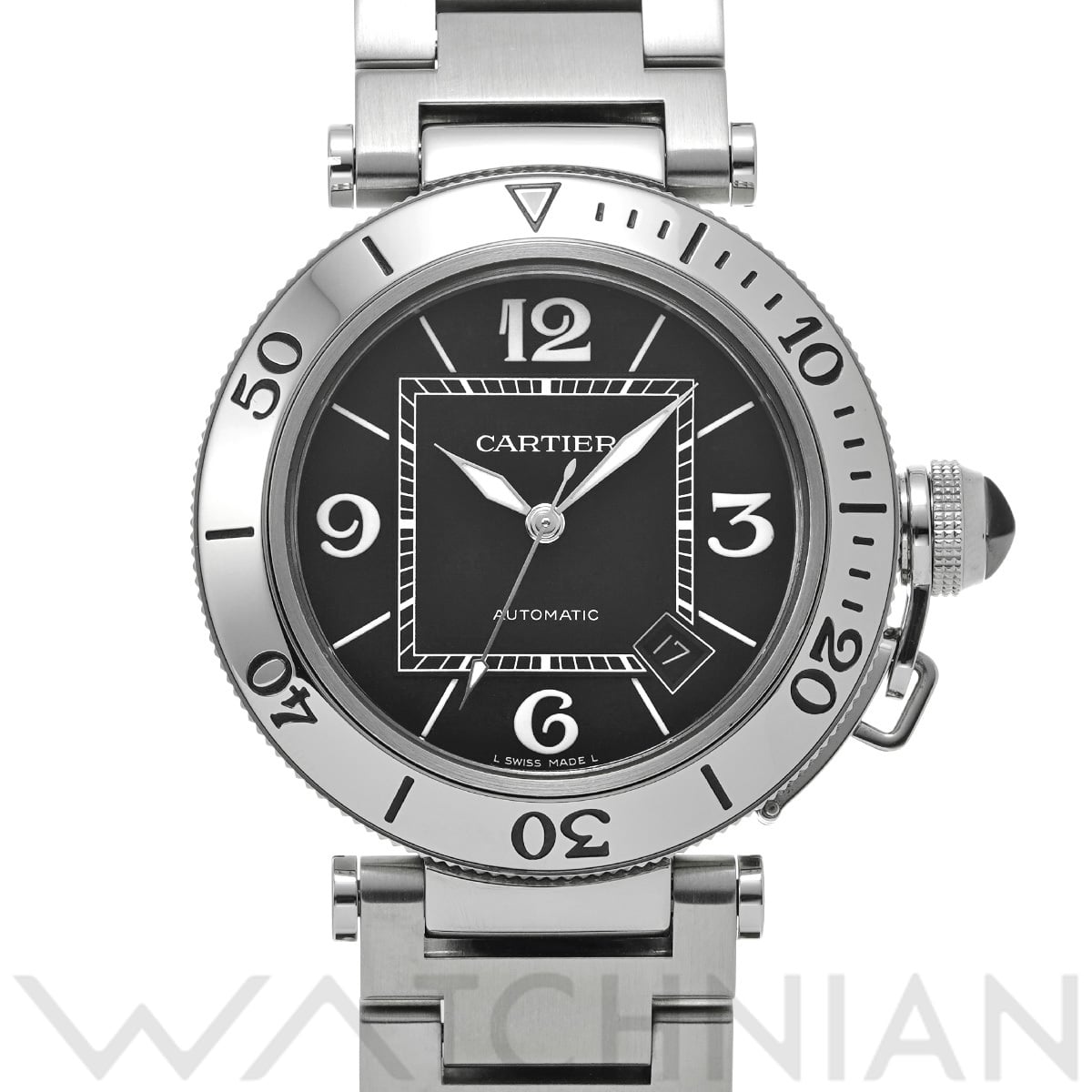 カルティエ パシャ シータイマー W31077M7 ブラック メンズ 時計 【中古】【wristwatch】