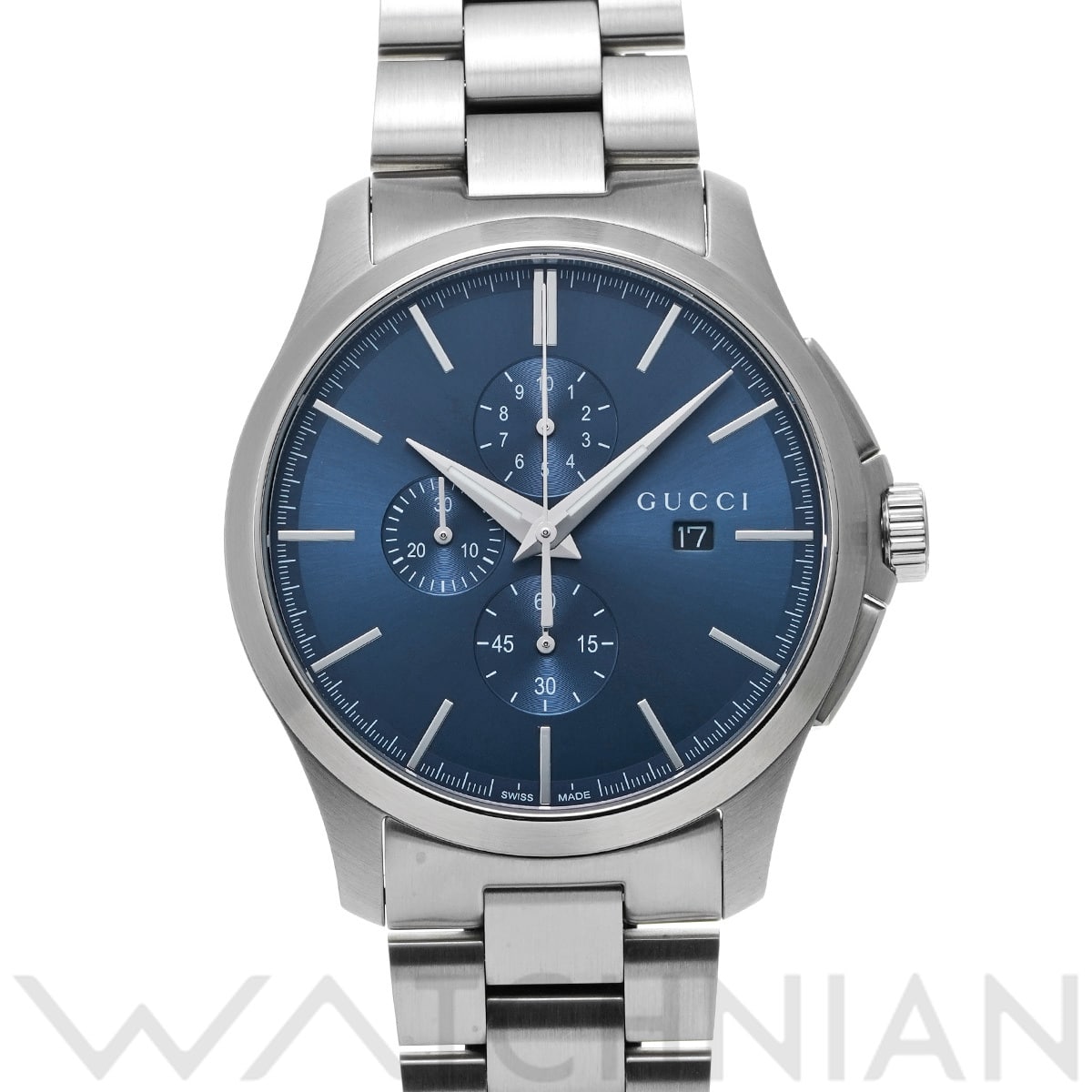 グッチ Gタイムレス クロノグラフ YA126273 ブルー メンズ 時計 【中古】【wristwatch】