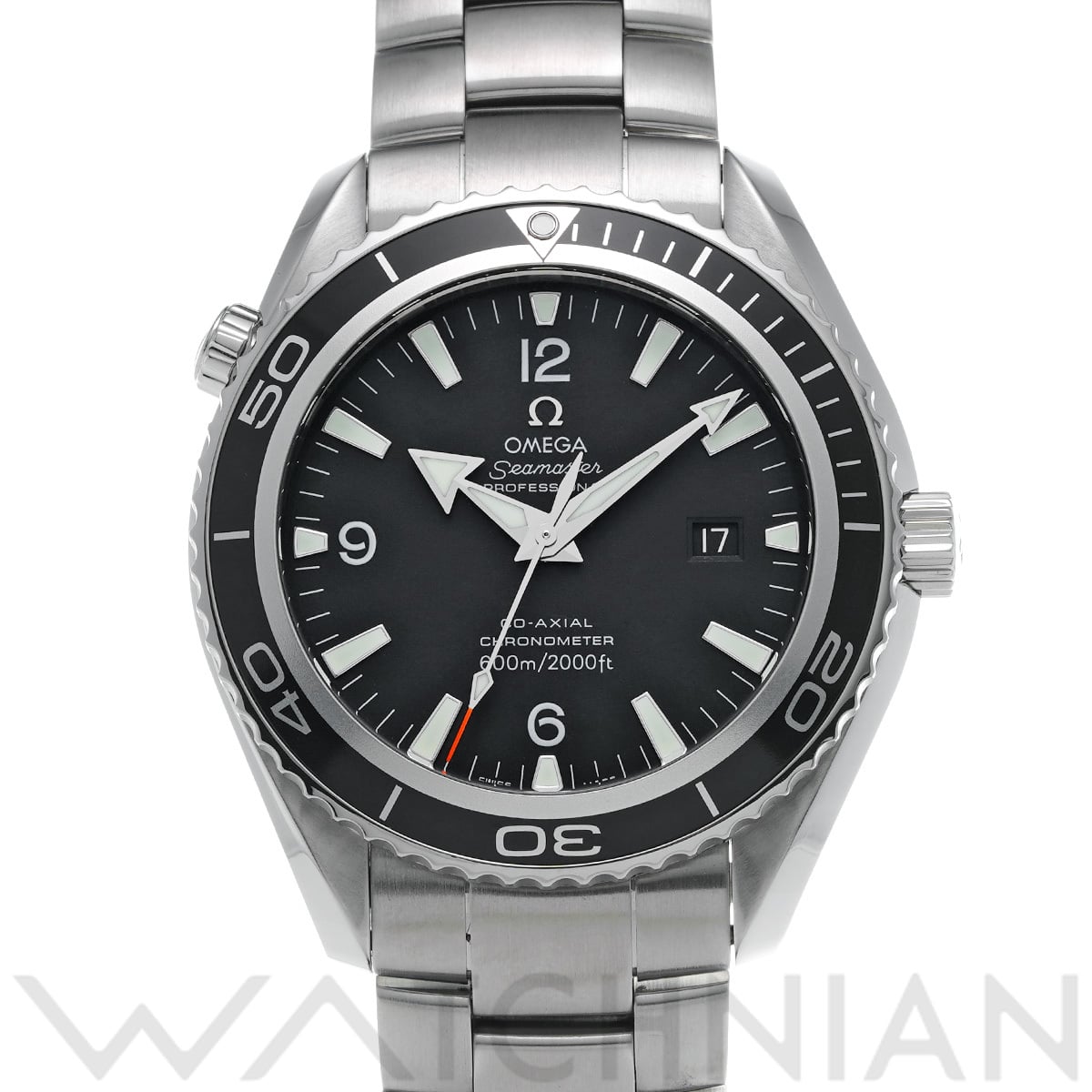 オメガ シーマスター プラネットオーシャン 600 コーアクシャル 2200.50 ブラック メンズ 時計 【中古】【wristwatch】