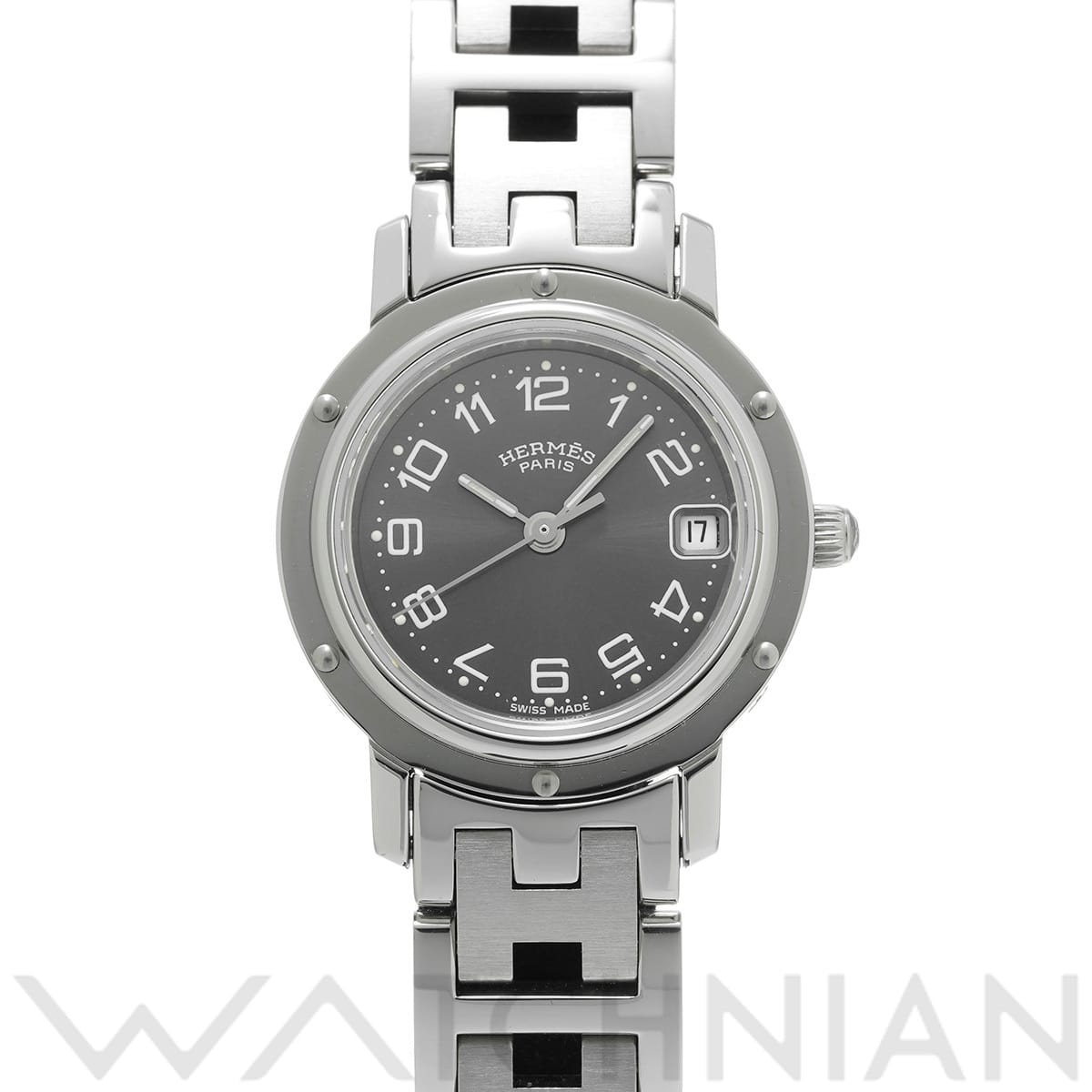 エルメス クリッパー CL4.210.230/3758 グレー レディース 時計 【中古】【wristwatch】