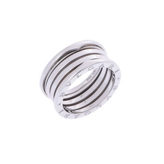ブルガリ B.ZERO1リング #63 シルバー K18ホワイトゴールド WG レディース ジュエリー 【中古】【jewelry】