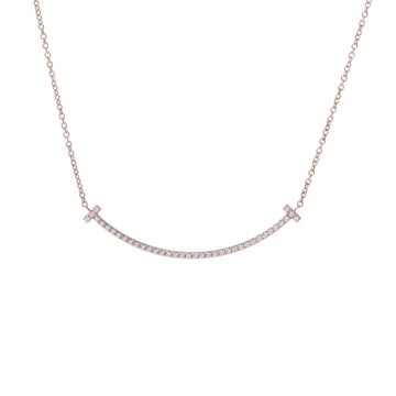 ティファニー Tスマイルネックレス スモール ゴールド K18ピンクゴールド PG レディース ジュエリー 【中古】【jewelry】