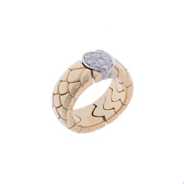 ポメラート ハートリング #16 K18イエローゴールド YG/K18ホワイトゴールド WG レディース ジュエリー 【中古】【jewelry】