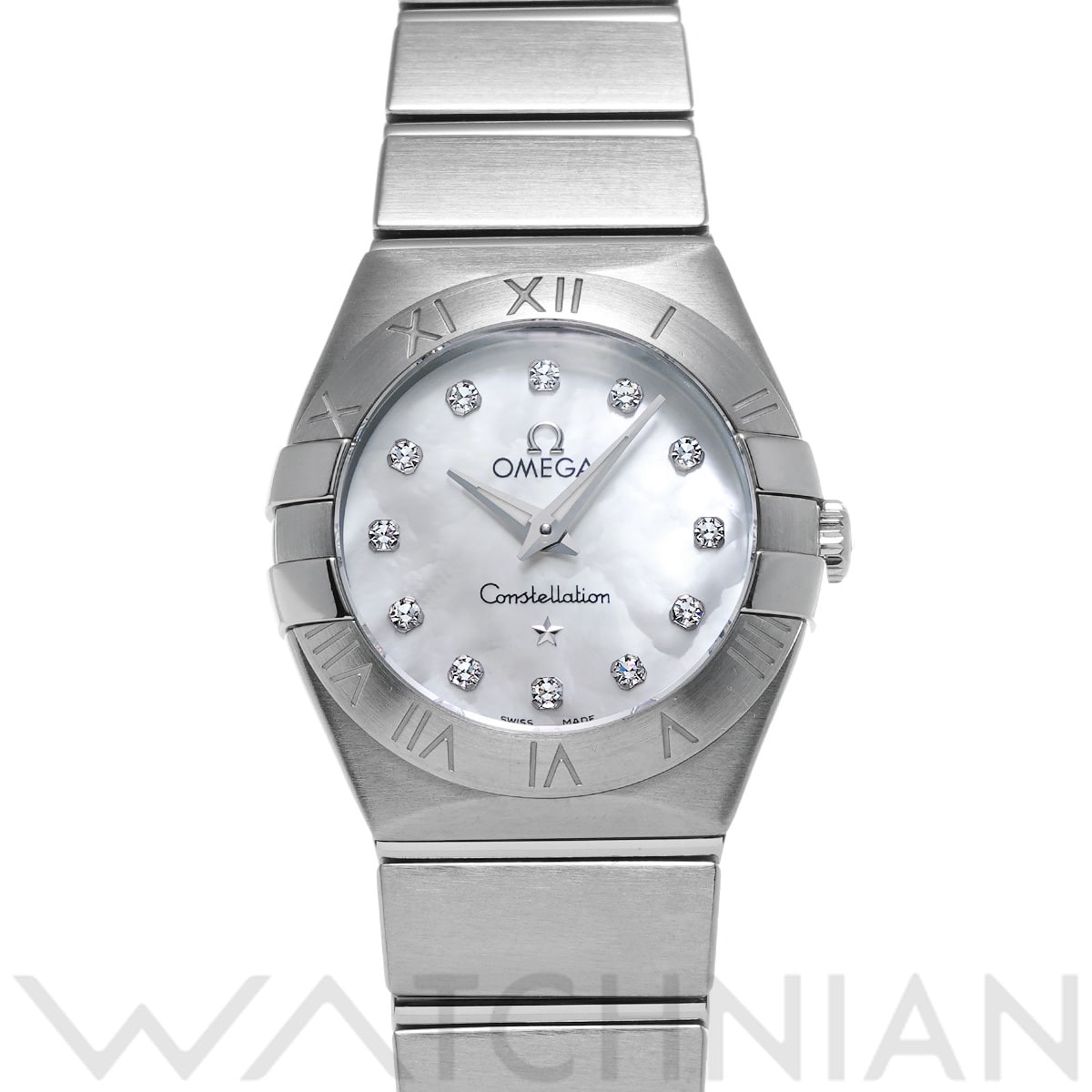 オメガ コンステレーション クォーツ 123.10.24.60.55.001 ホワイトシェル/ダイヤモンド レディース 時計 【中古】【wristwatch】