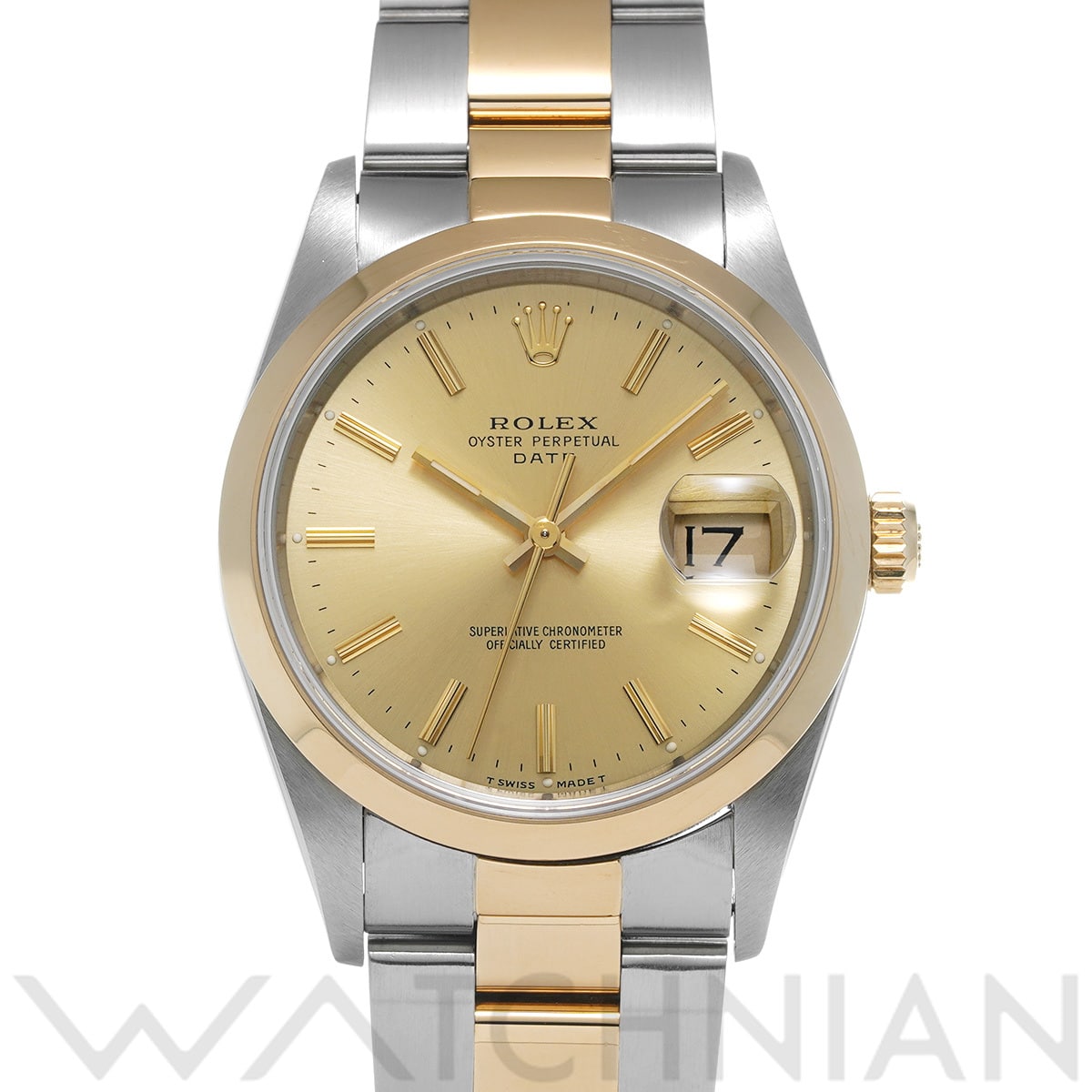 ロレックス オイスターパーペチュアル デイト 15203 シャンパン メンズ 時計 【中古】【wristwatch】