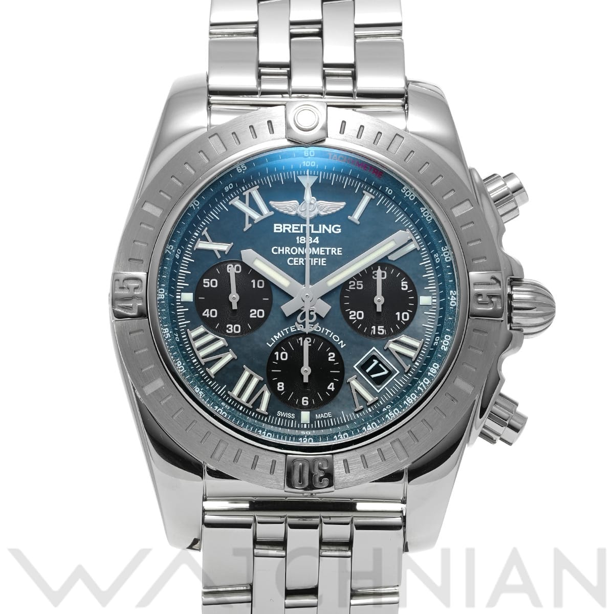 ブライトリング クロノマット JSP ローマンインデックス ブラックマザーオブパール リミテッド AB01153A1B1A1 ブラックシェル/ブラック メンズ 時計 【中古】【wristwatch】