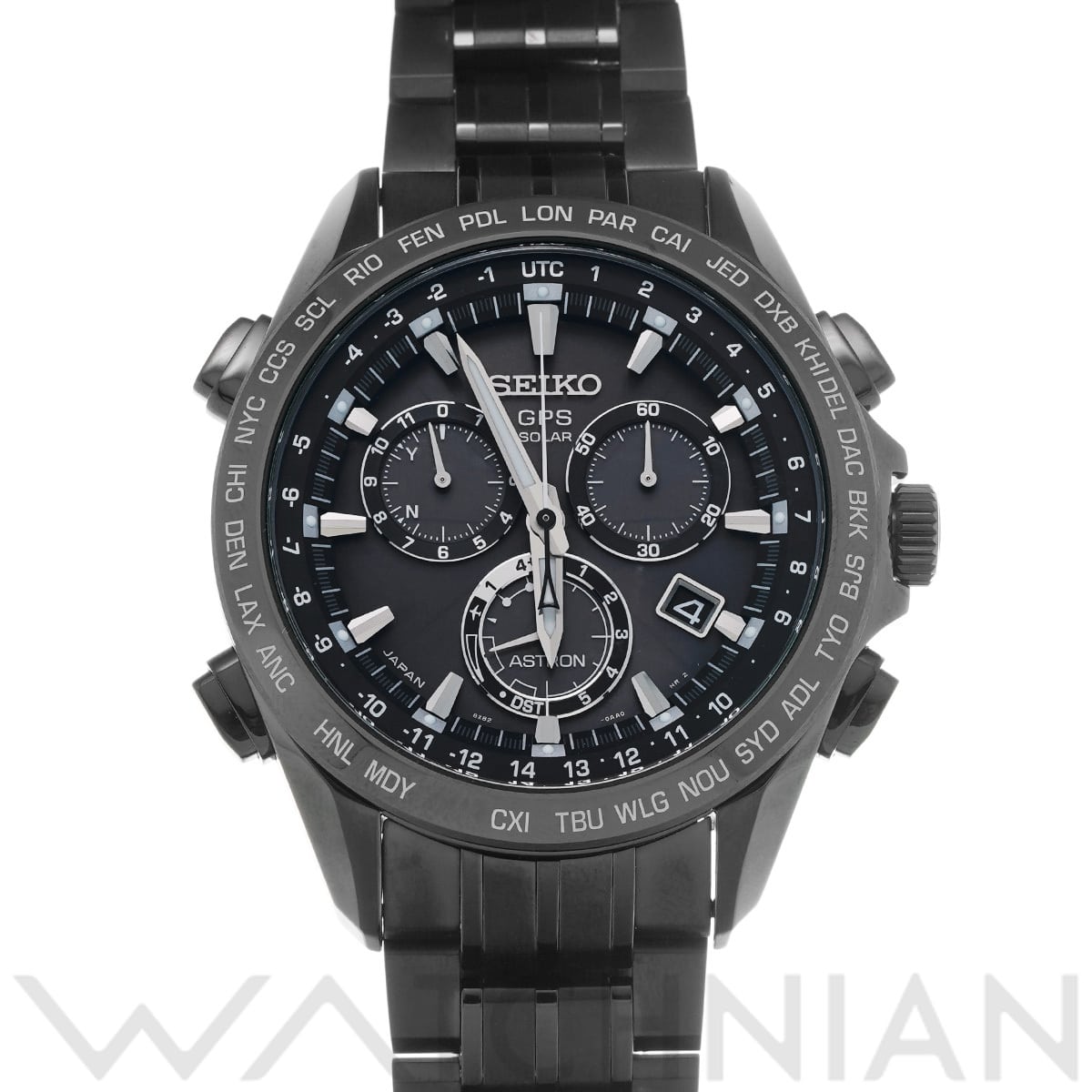 セイコー アストロン ソーラーGPS SBXB009 ブラック メンズ 時計 【中古】【wristwatch】