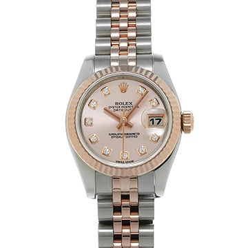 ロレックス デイトジャスト 179171G ピンク/ダイヤモンド レディース 時計 【中古】【wristwatch】
