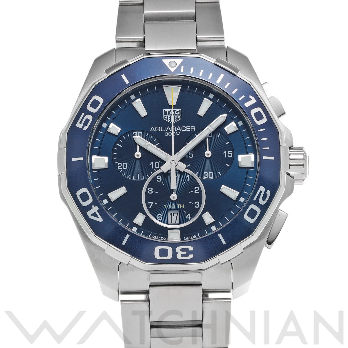タグ ホイヤー アクアレーサー クォーツ クロノグラフ CAY111B.BA0927 ブルー メンズ 時計 【中古】【wristwatch】