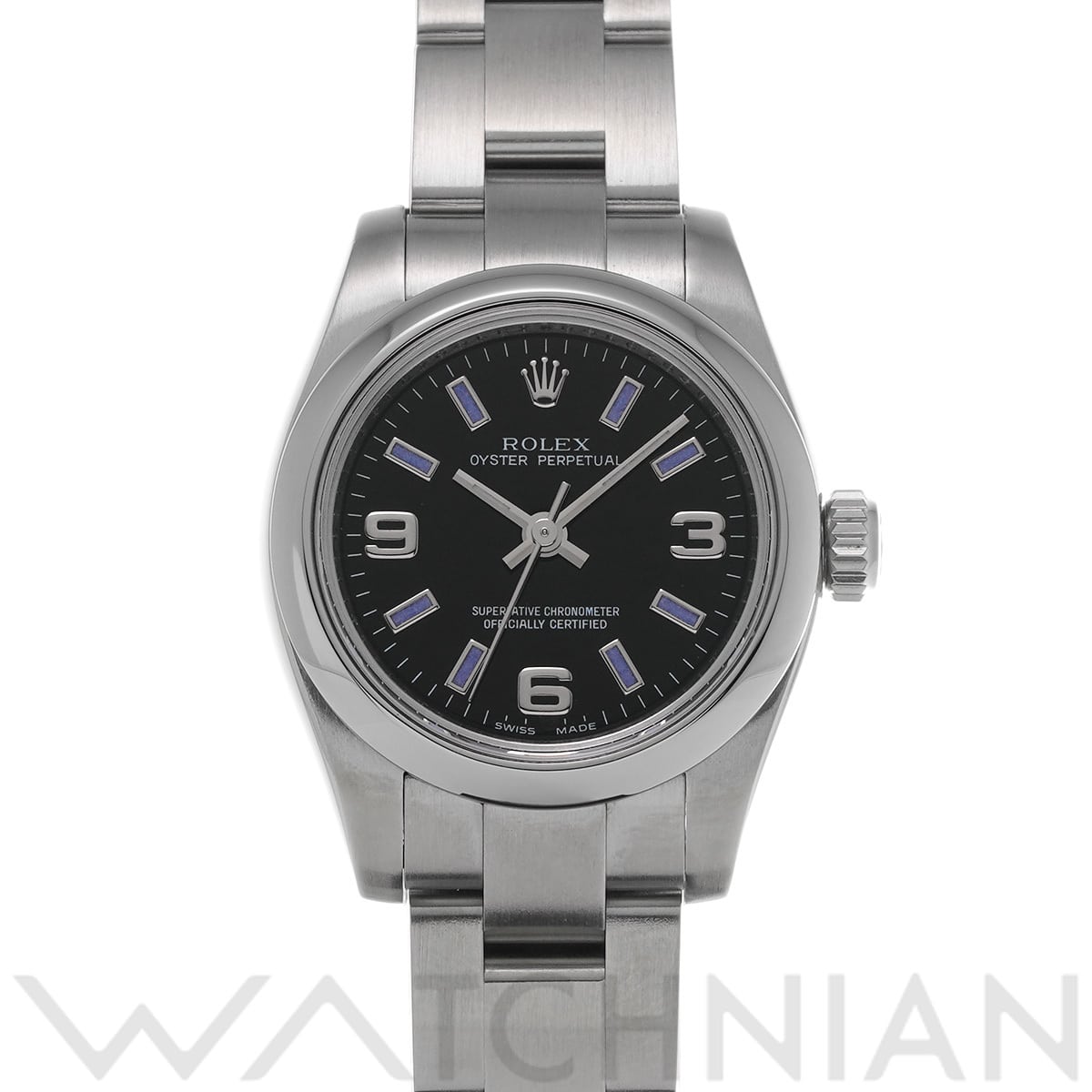 ロレックス オイスターパーペチュアル 26 176200 ブラック レディース 時計 【中古】【wristwatch】