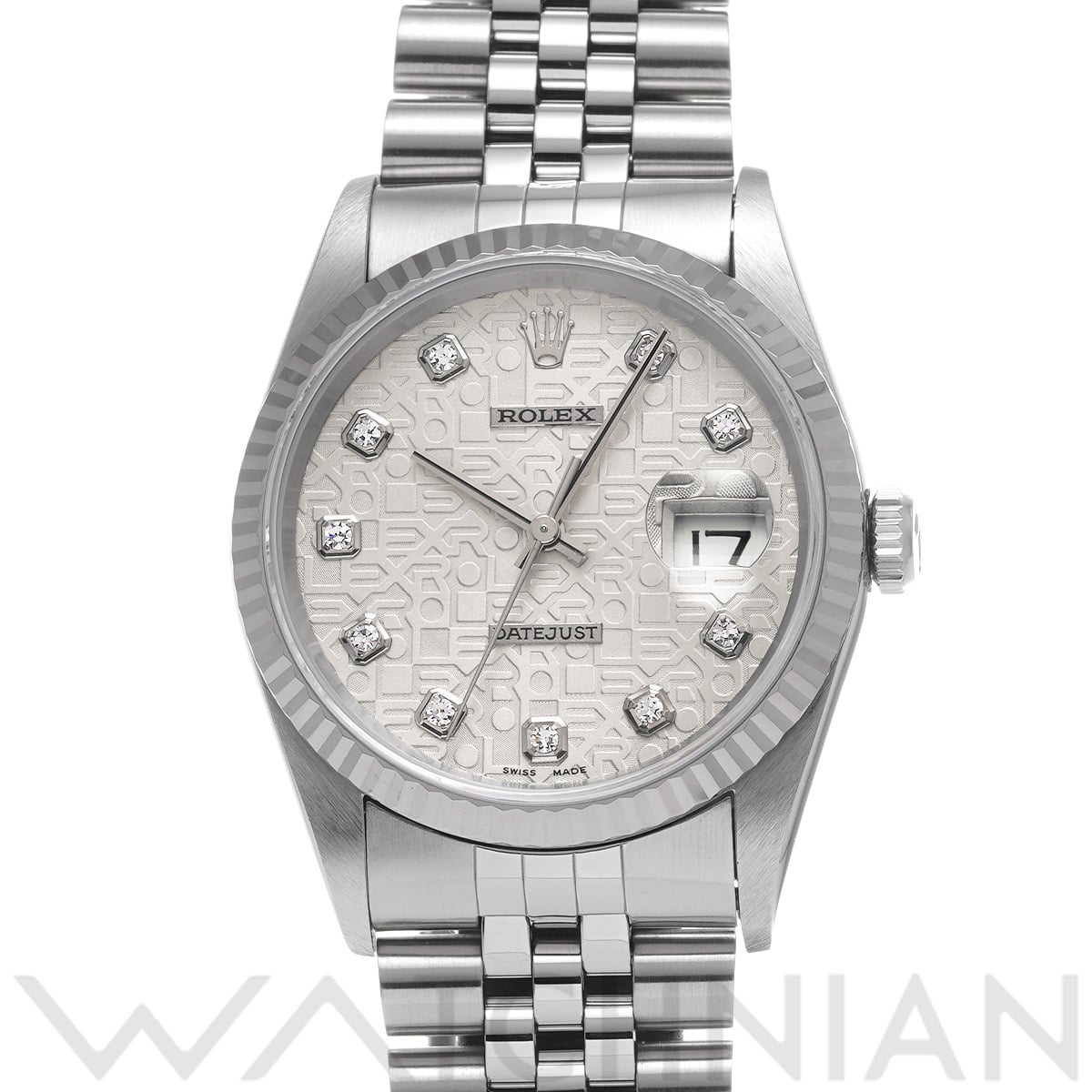 ロレックス デイトジャスト 16234G シルバーコンピュータ/ダイヤモンド メンズ 時計 【中古】【wristwatch】