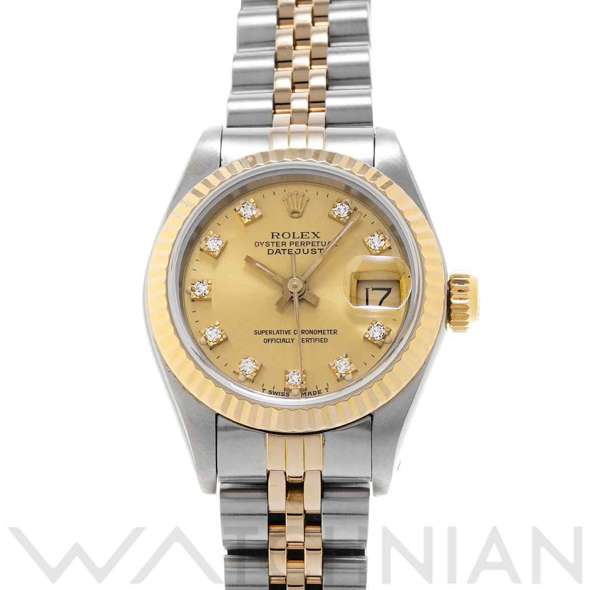 ロレックス デイトジャスト 69173G シャンパン/ダイヤモンド レディース 時計 【中古】【wristwatch】