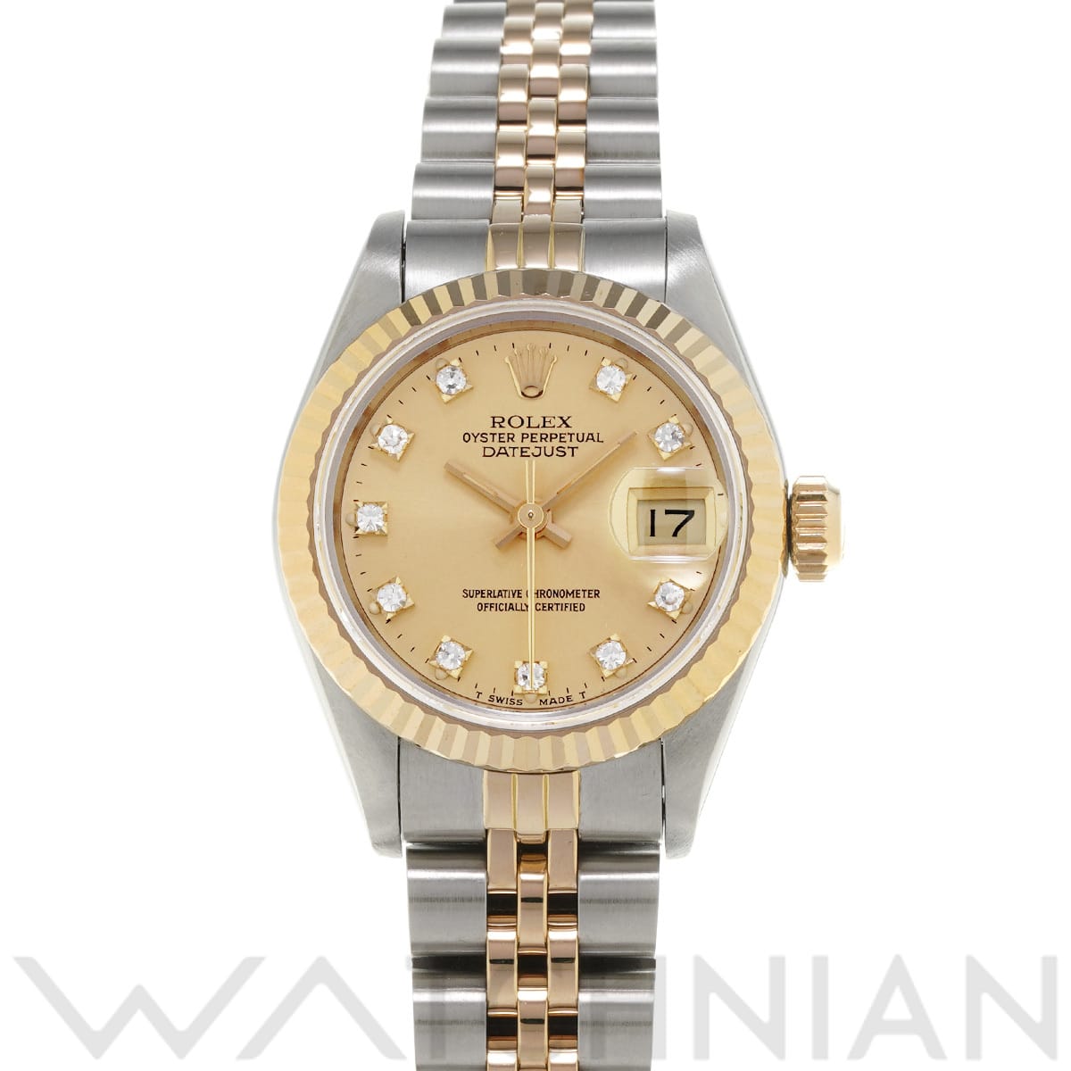 ロレックス デイトジャスト 69173G シャンパン/ダイヤモンド レディース 時計 【中古】【wristwatch】