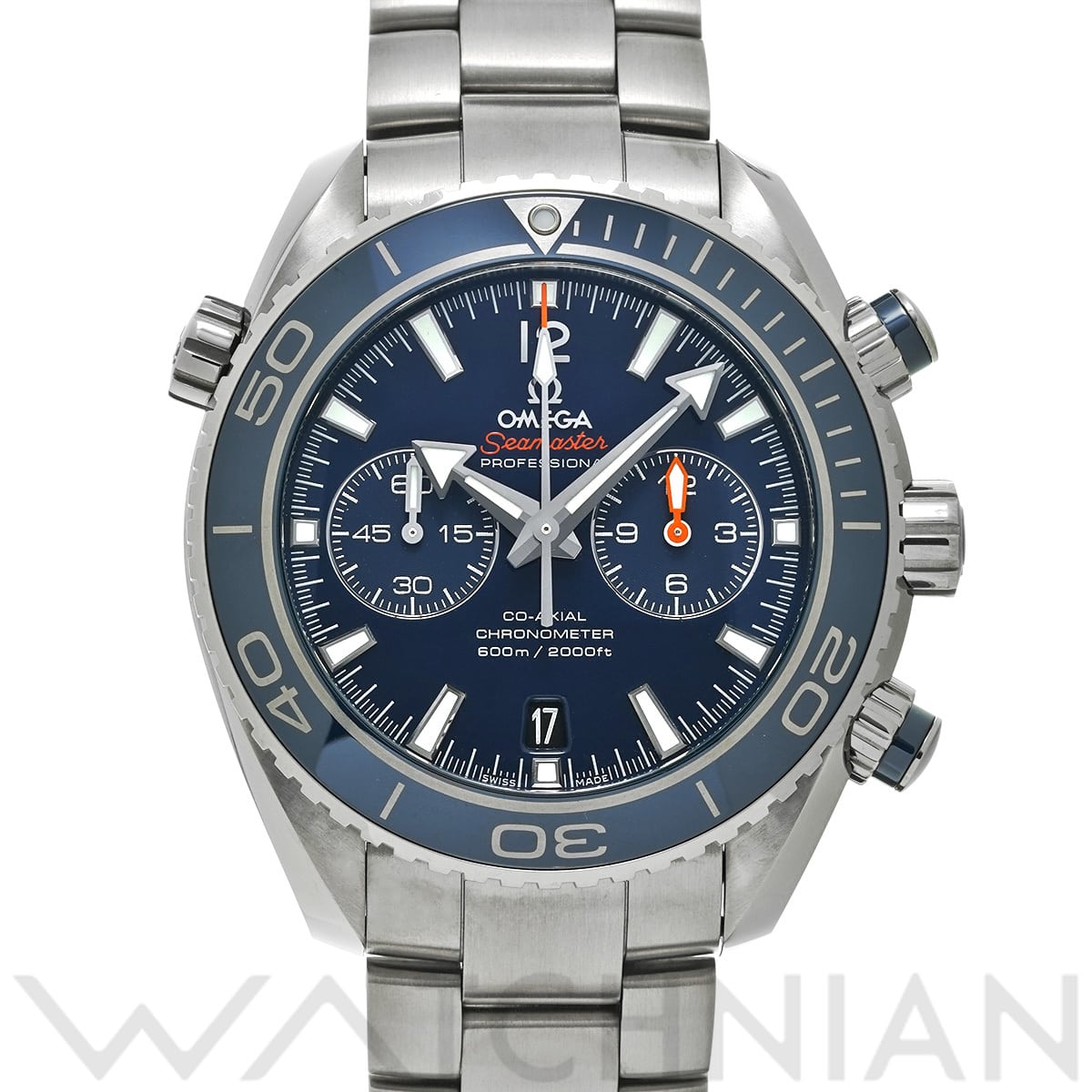 オメガ シーマスター プラネットオーシャン 600 コーアクシャル クロノグラフ 232.90.46.51.03.001 ブルー メンズ 時計 【中古】【wristwatch】