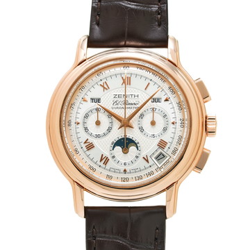 ゼニス クロノマスターT トリプルカレンダー ムーンフェイズ 17.0240.410/01 シルバー メンズ 時計 【中古】【wristwatch】