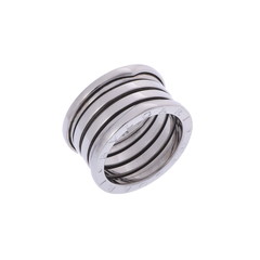 ブルガリ B.ZERO1リング #56 シルバー K18ホワイトゴールド WG レディース ジュエリー 【中古】【jewelry】
