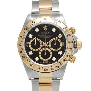 ロレックス コスモグラフ デイトナ 16523G ブラック/ダイヤモンド メンズ 時計 【中古】【wristwatch】