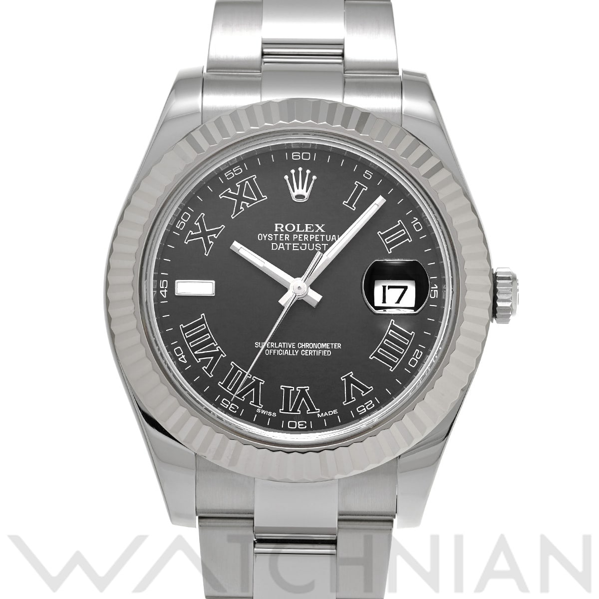 ロレックス デイトジャスト II 116334 グレー メンズ 時計 【中古】【wristwatch】