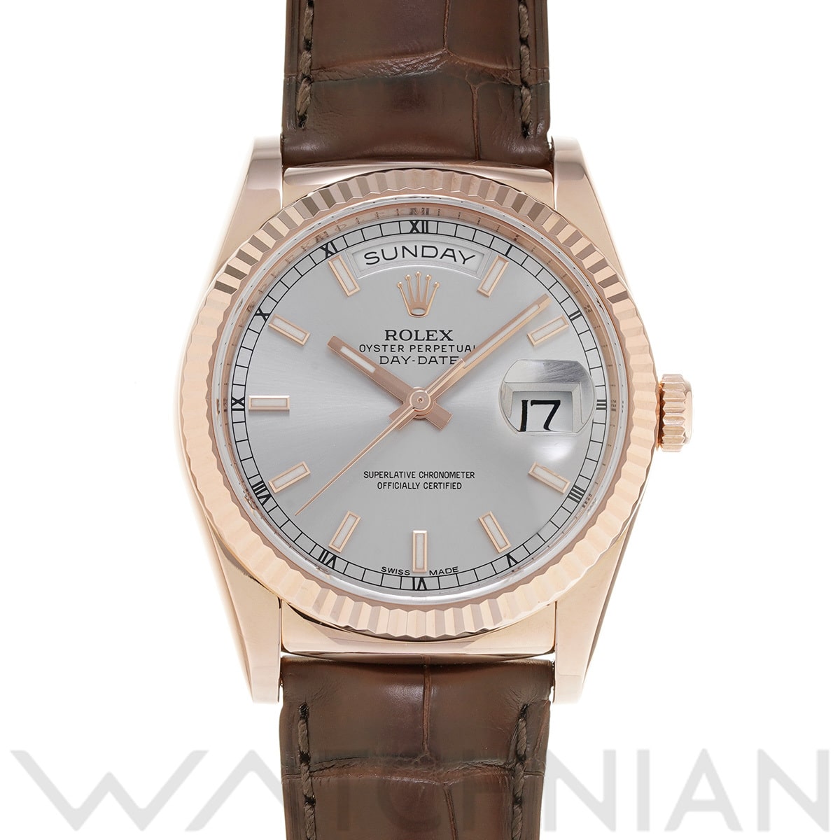 ロレックス デイデイト 36 118135 シルバー メンズ 時計 【中古】【wristwatch】