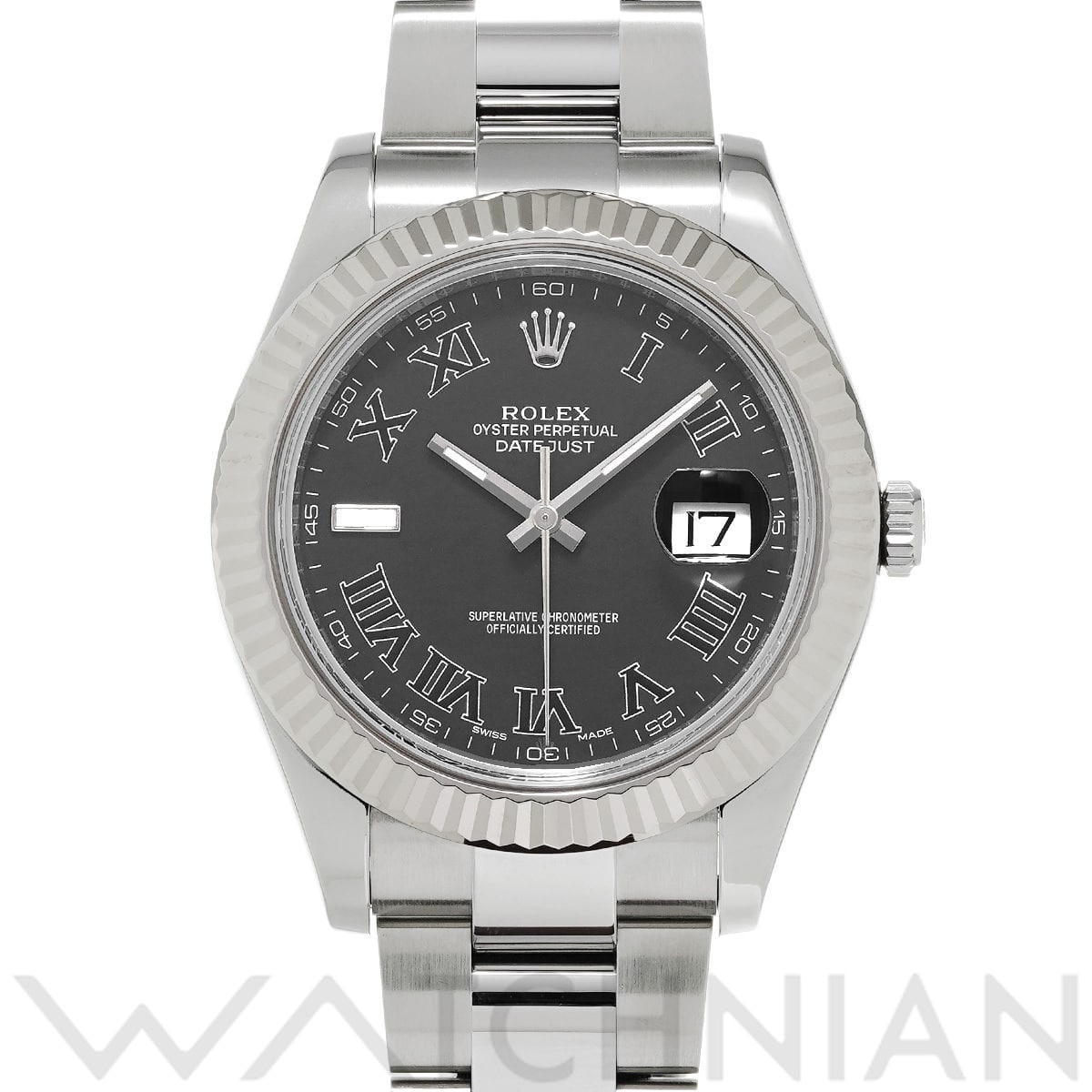 ロレックス デイトジャスト II 116334 グレー メンズ 時計 【中古】【wristwatch】