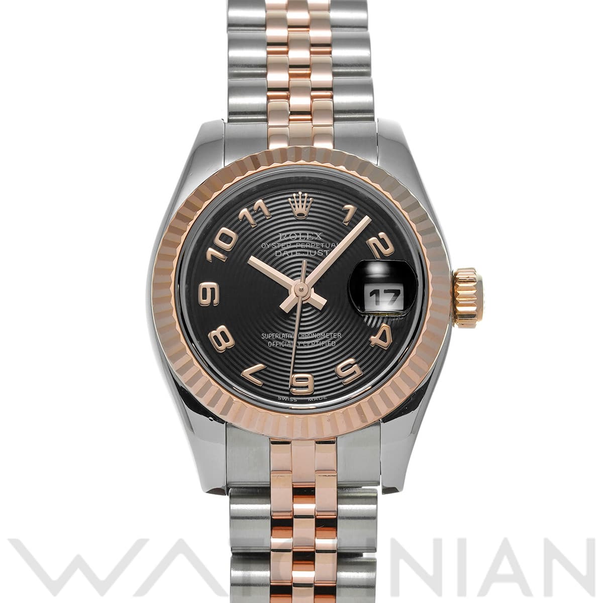 ロレックス デイトジャスト 179171 ブラック レディース 時計 【中古】【wristwatch】