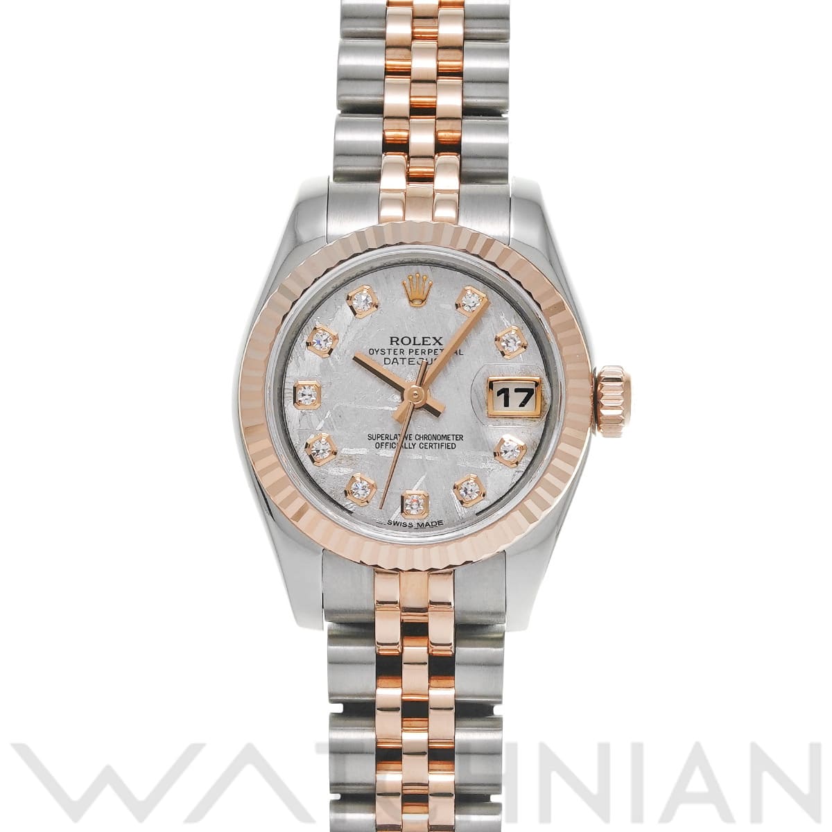 ロレックス デイトジャスト 179171G メテオライト/ダイヤモンド レディース 時計 【中古】【wristwatch】