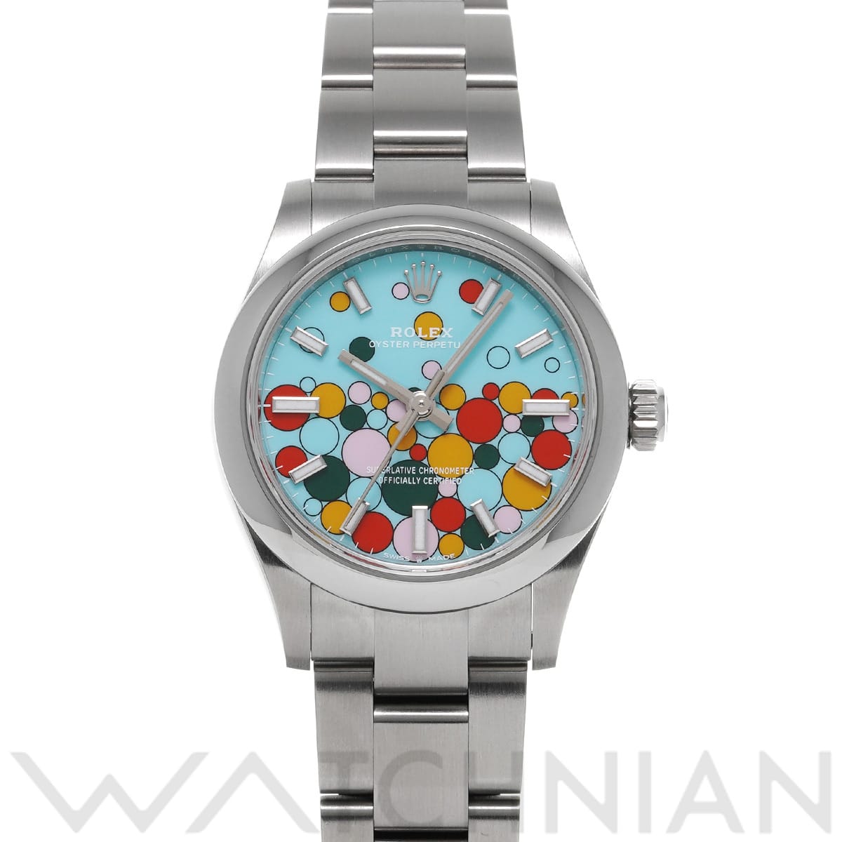 ロレックス オイスターパーペチュアル 31 277200 ターコイズブルー セレブレーションモチーフ ユニセックス 時計 【中古】【wristwatch】