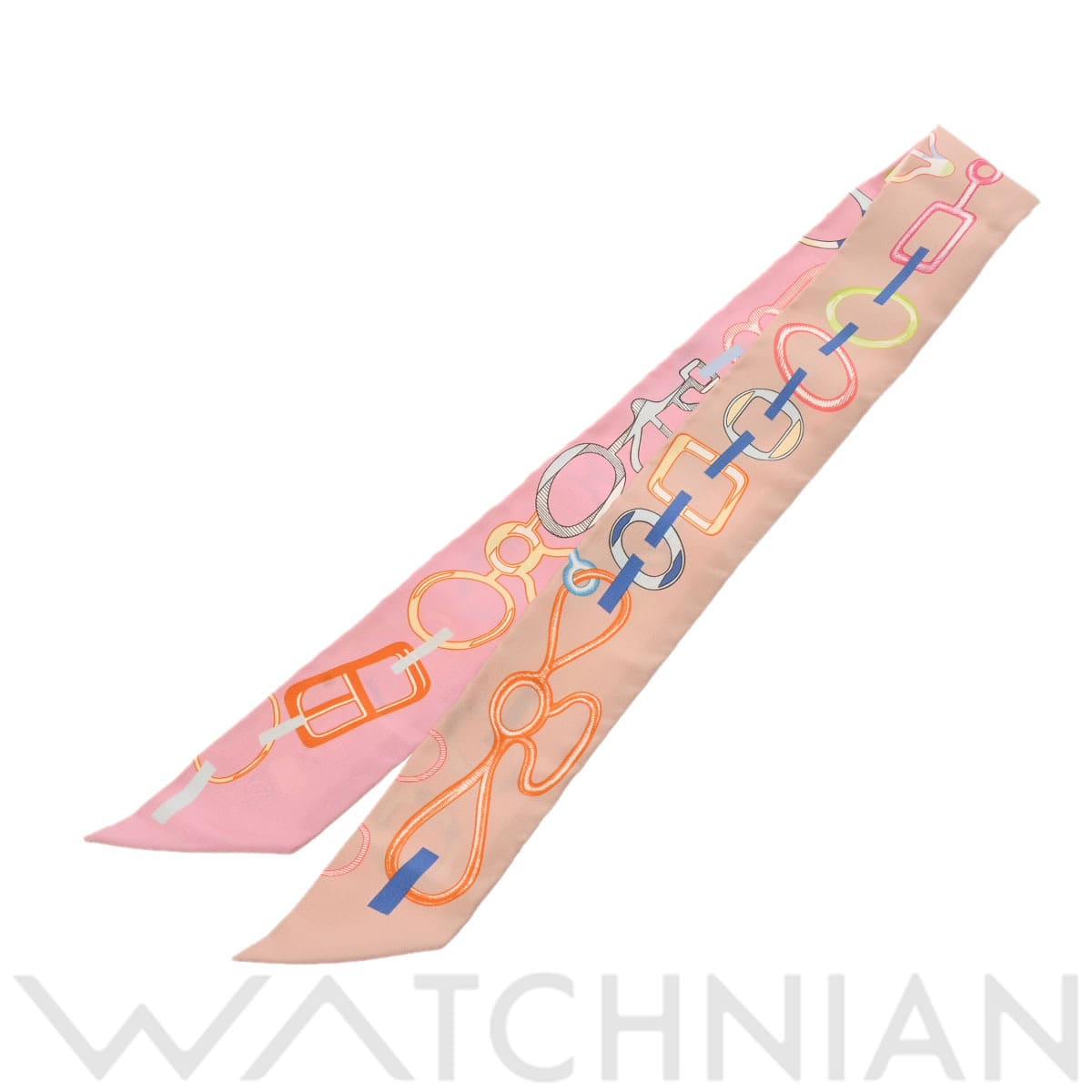 エルメス ツイリー DO RE BOUCLES ローズプードル/ブルー 063951S シルク100％ レディース 【新品】【other】