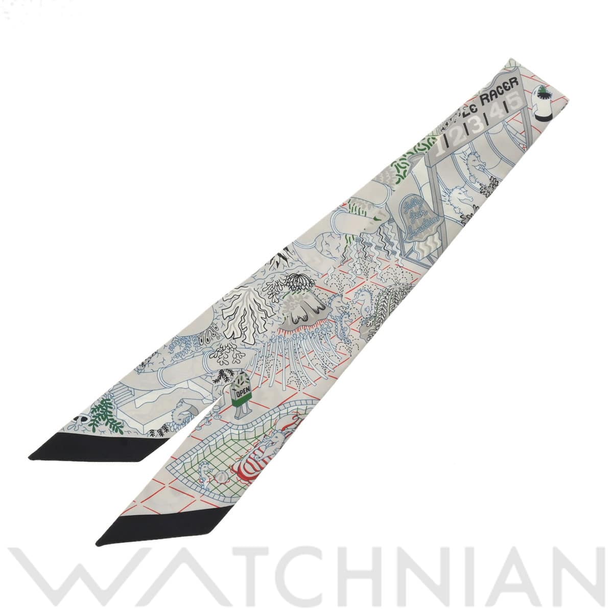 エルメス ツイリー SPLASH PARK グリペール/ヴェール 063806S シルク100％ レディース 【新品】【other】