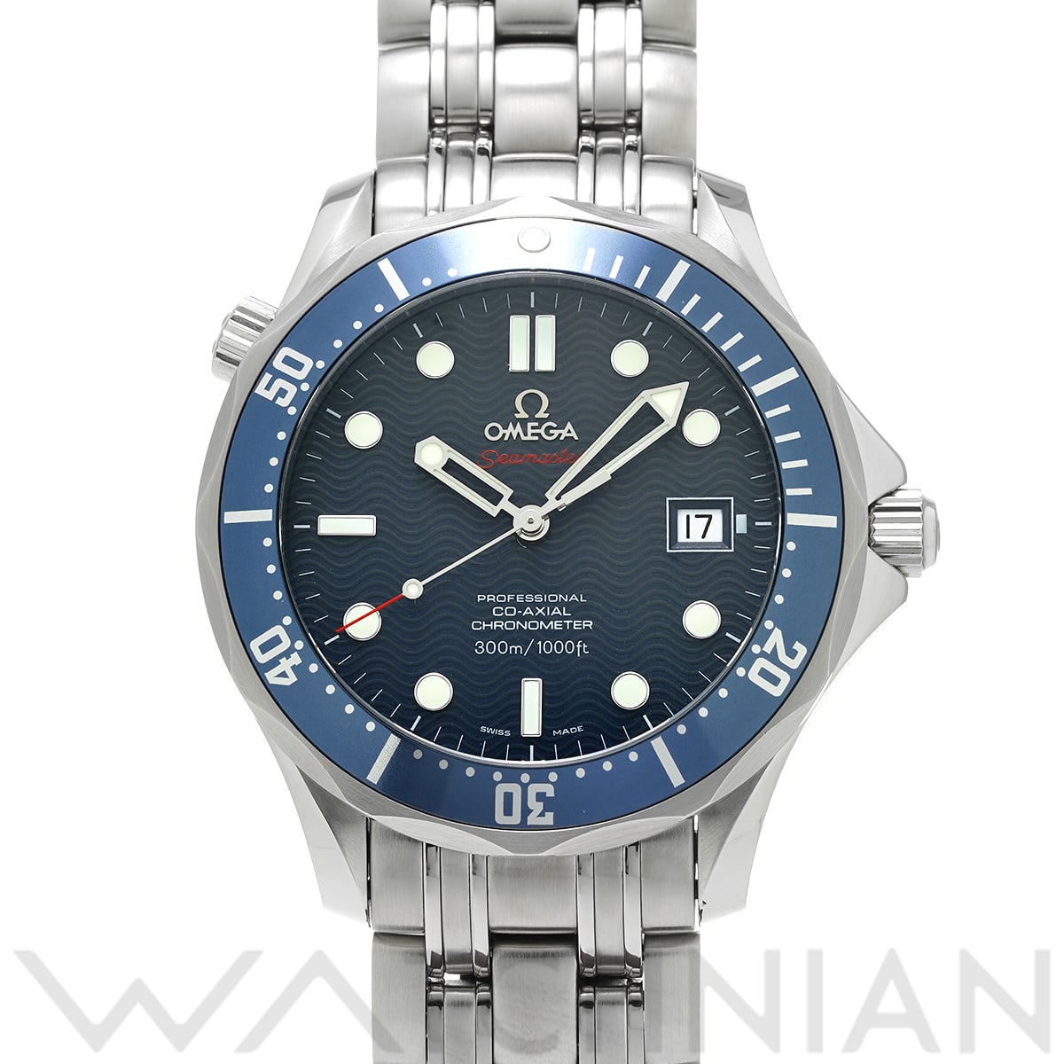 オメガ シーマスター ダイバー300 コーアクシャル 2220.80 ブルー メンズ 時計 【中古】【wristwatch】