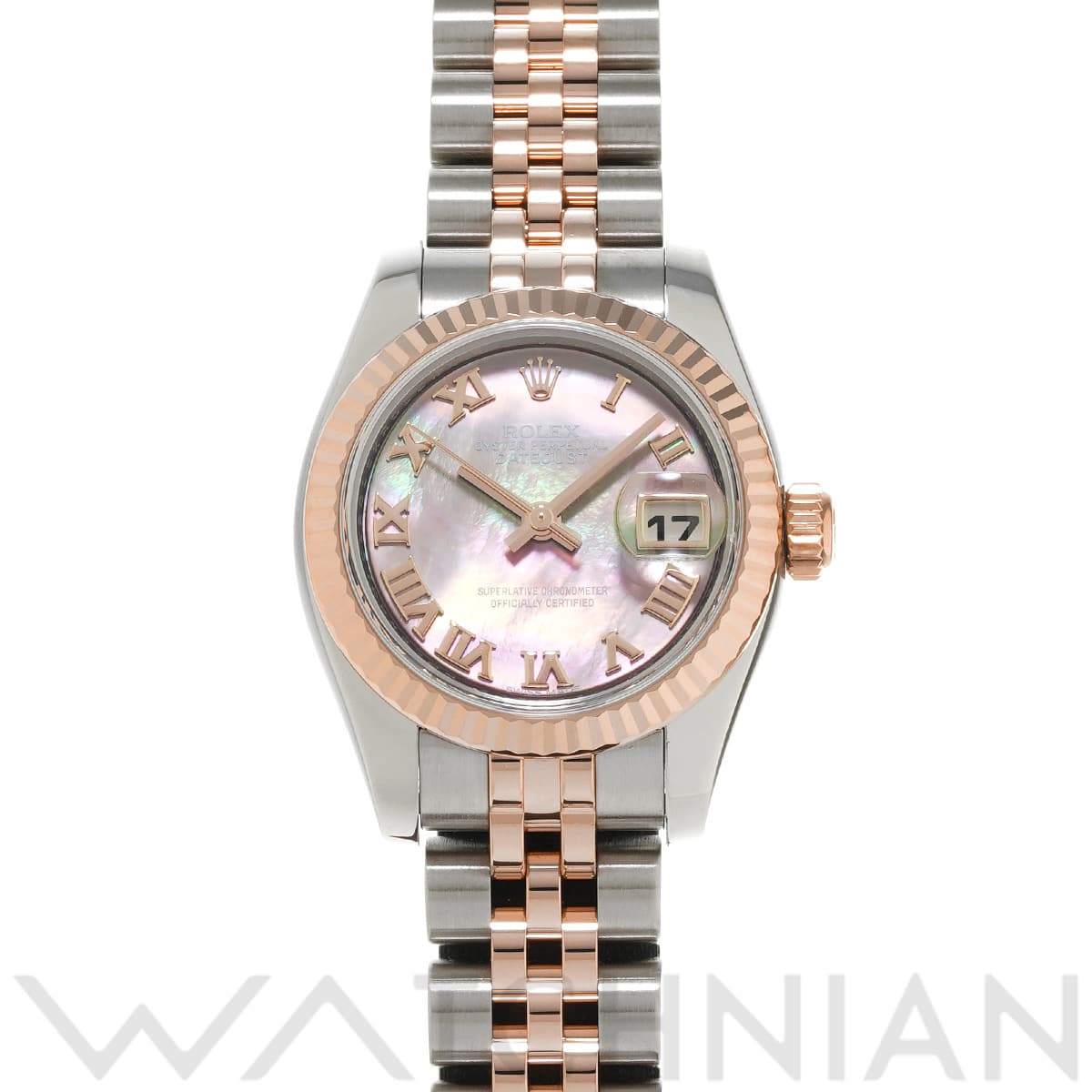 ロレックス デイトジャスト 179171NR ブラックシェル レディース 時計 【中古】【wristwatch】