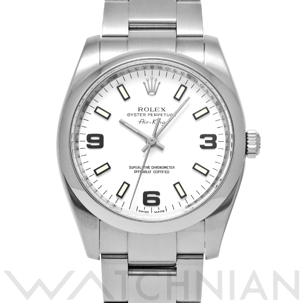 ロレックス オイスターパーペチュアル 34 114200 ホワイト メンズ 時計 【中古】【wristwatch】