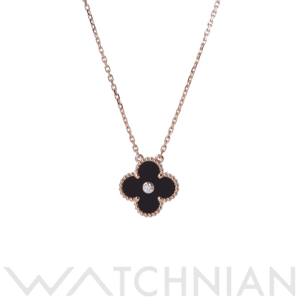 ヴァン クリーフ&アーペル ヴィンテージアルハンブラ ネックレス 1PD ゴールド K18ピンクゴールド PG レディース ジュエリー 【中古】【jewelry】