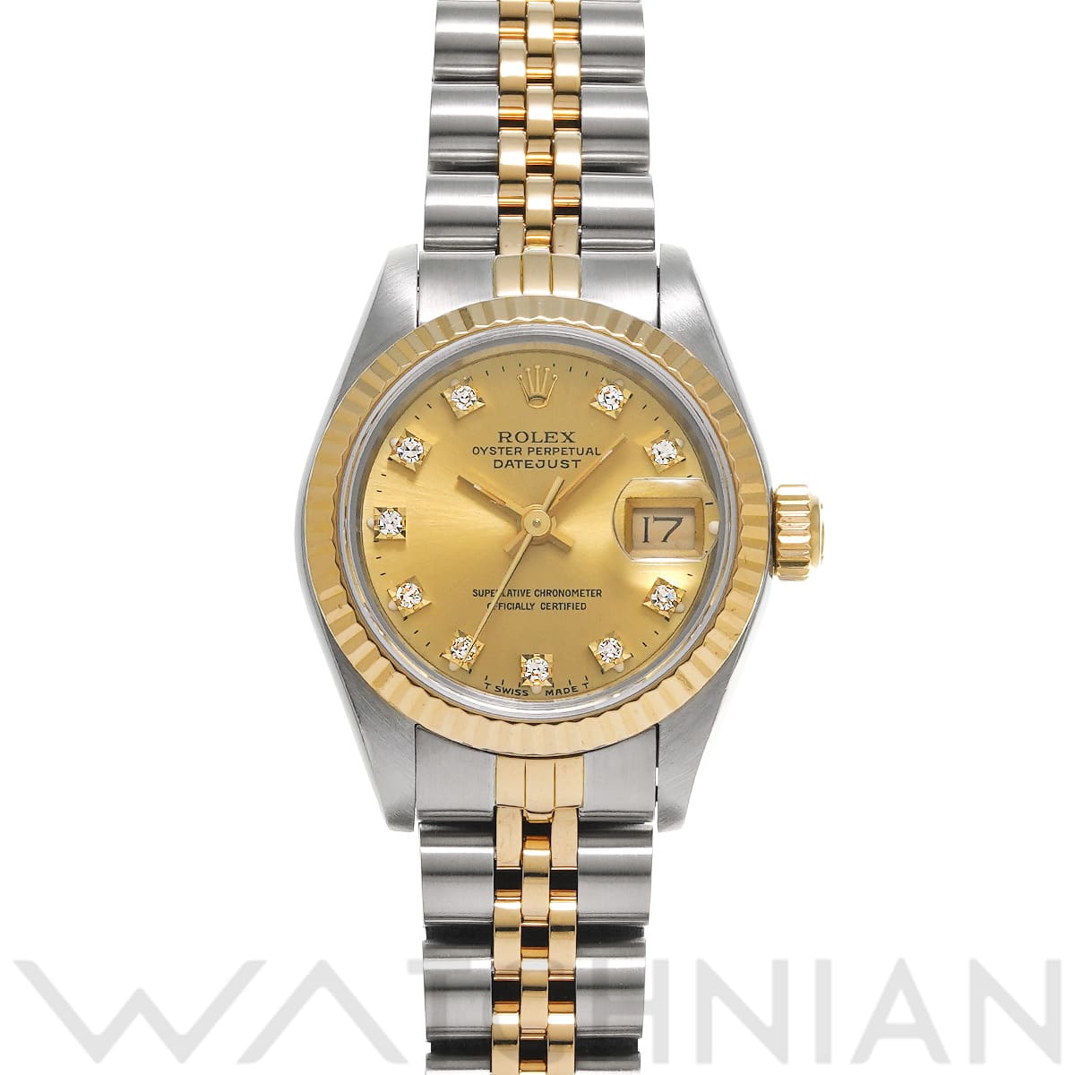 ロレックス デイトジャスト 69173G シャンパン/ダイヤモンド レディース 時計 【中古】【wristwatch】