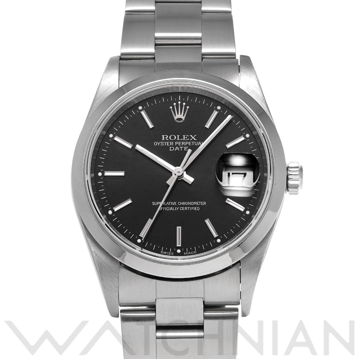 ロレックス オイスターパーペチュアル デイト 15200 ブラック メンズ 時計 【中古】【wristwatch】