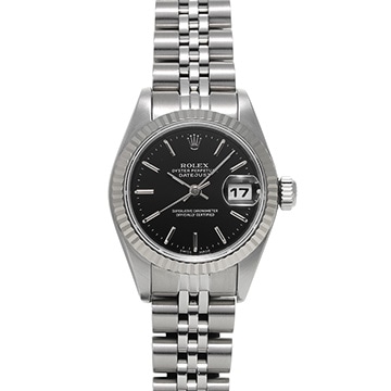 ロレックス デイトジャスト 79174 ブラック レディース 時計 【中古】【wristwatch】