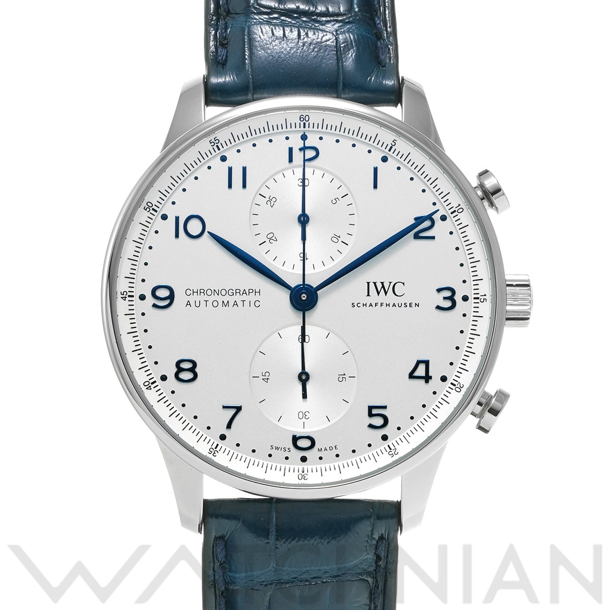 IWC ポルトギーゼ クロノグラフ IW371620 ホワイト/ブルー メンズ 時計 【中古】【wristwatch】: ブランド時計 ｜WATCHNIAN(ウォッチニアン)公式通販/旧一風騎士