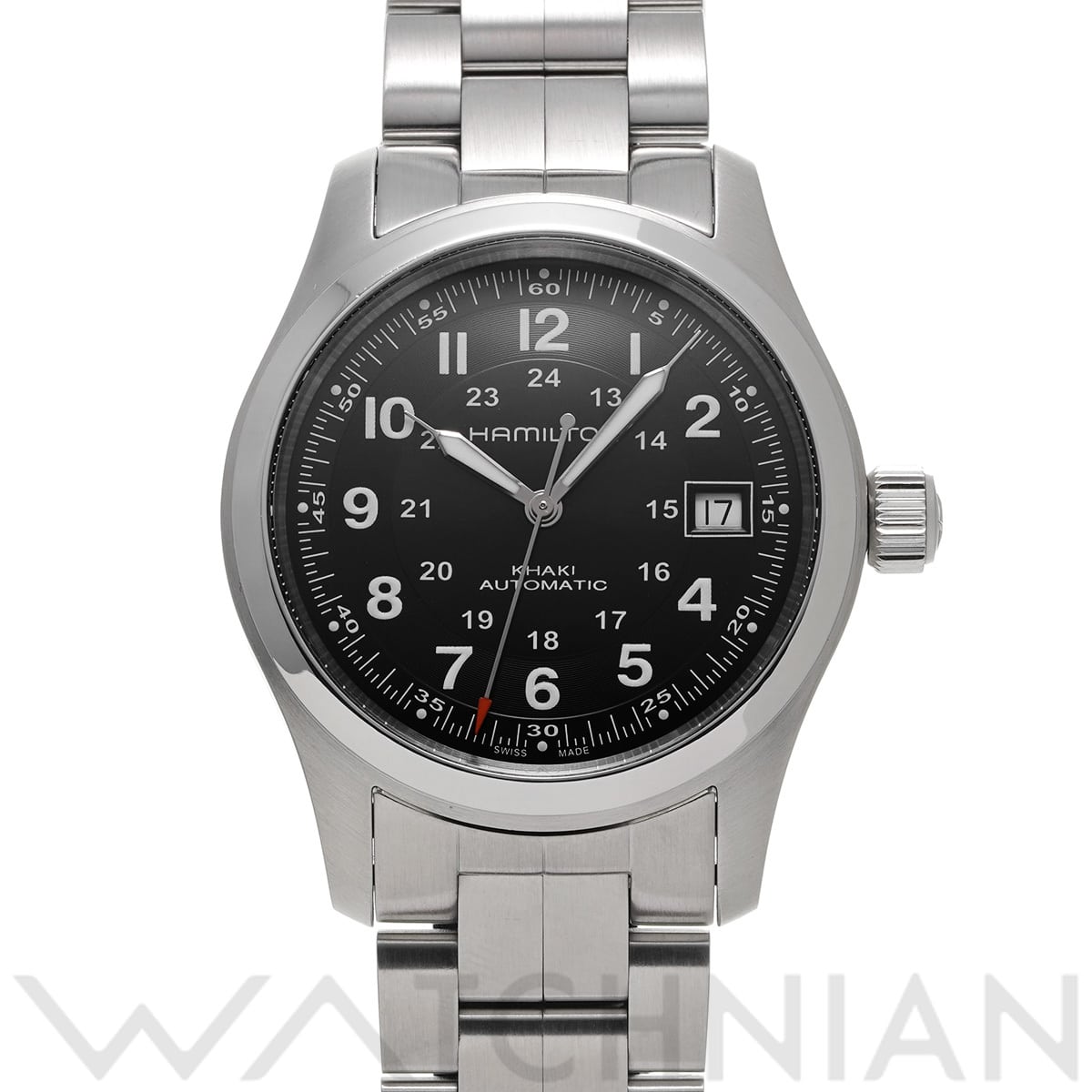 ハミルトン カーキ フィールド オート H70455133 ブラック メンズ 時計 【中古】【wristwatch】