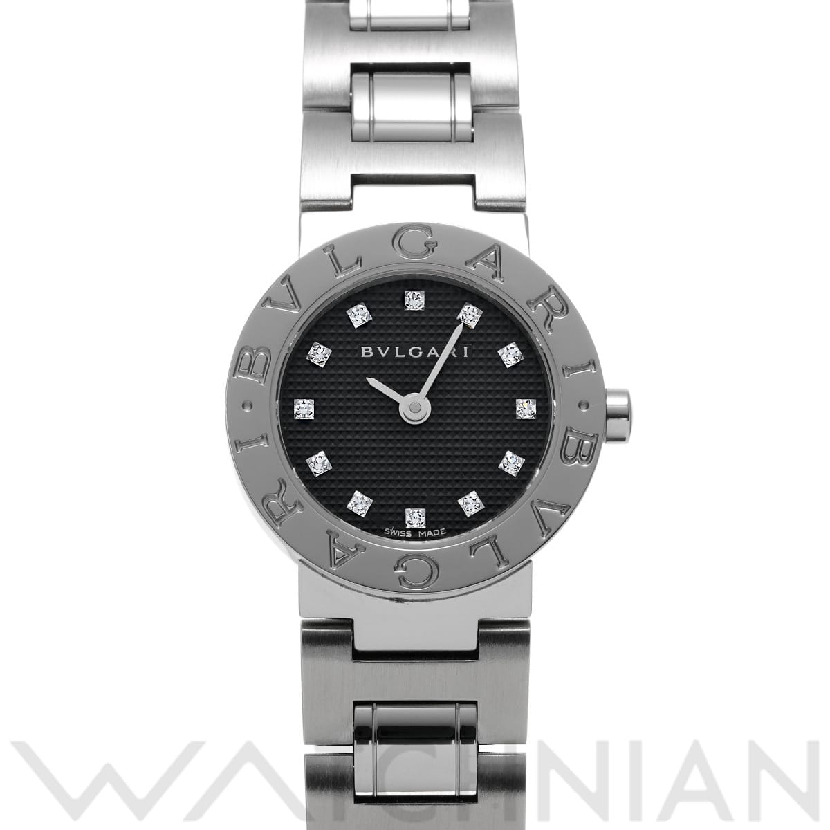 ブルガリ ブルガリブルガリ BB23BSS/12N ブラック/ダイヤモンド レディース 時計 【中古】【wristwatch】