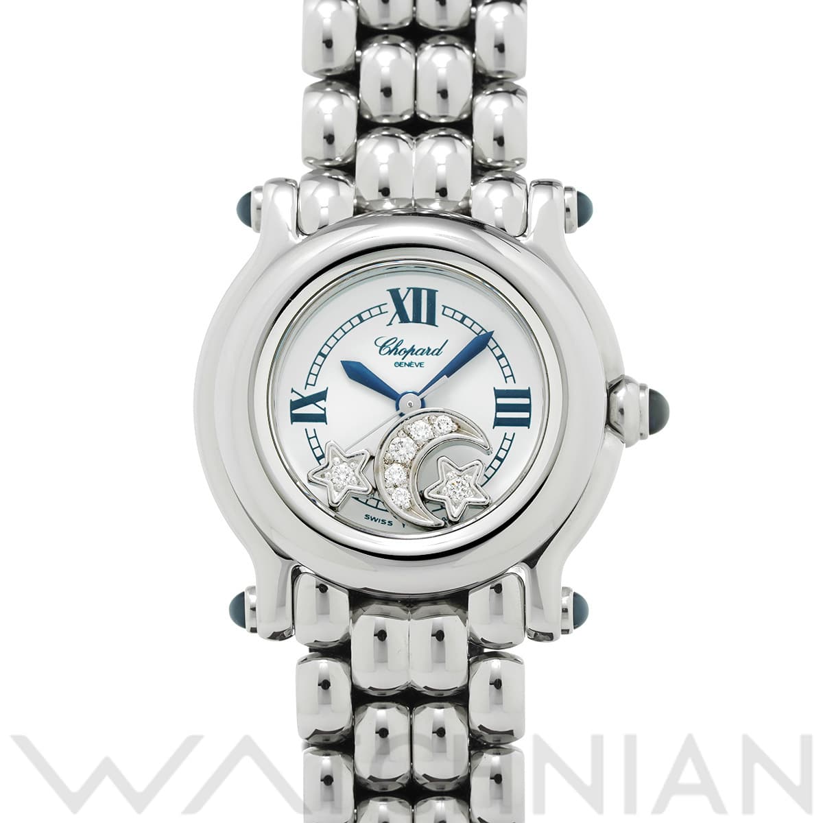 ショパール ハッピースポーツ 27/8250-23 ホワイト/ダイヤモンド レディース 時計 【中古】【wristwatch】