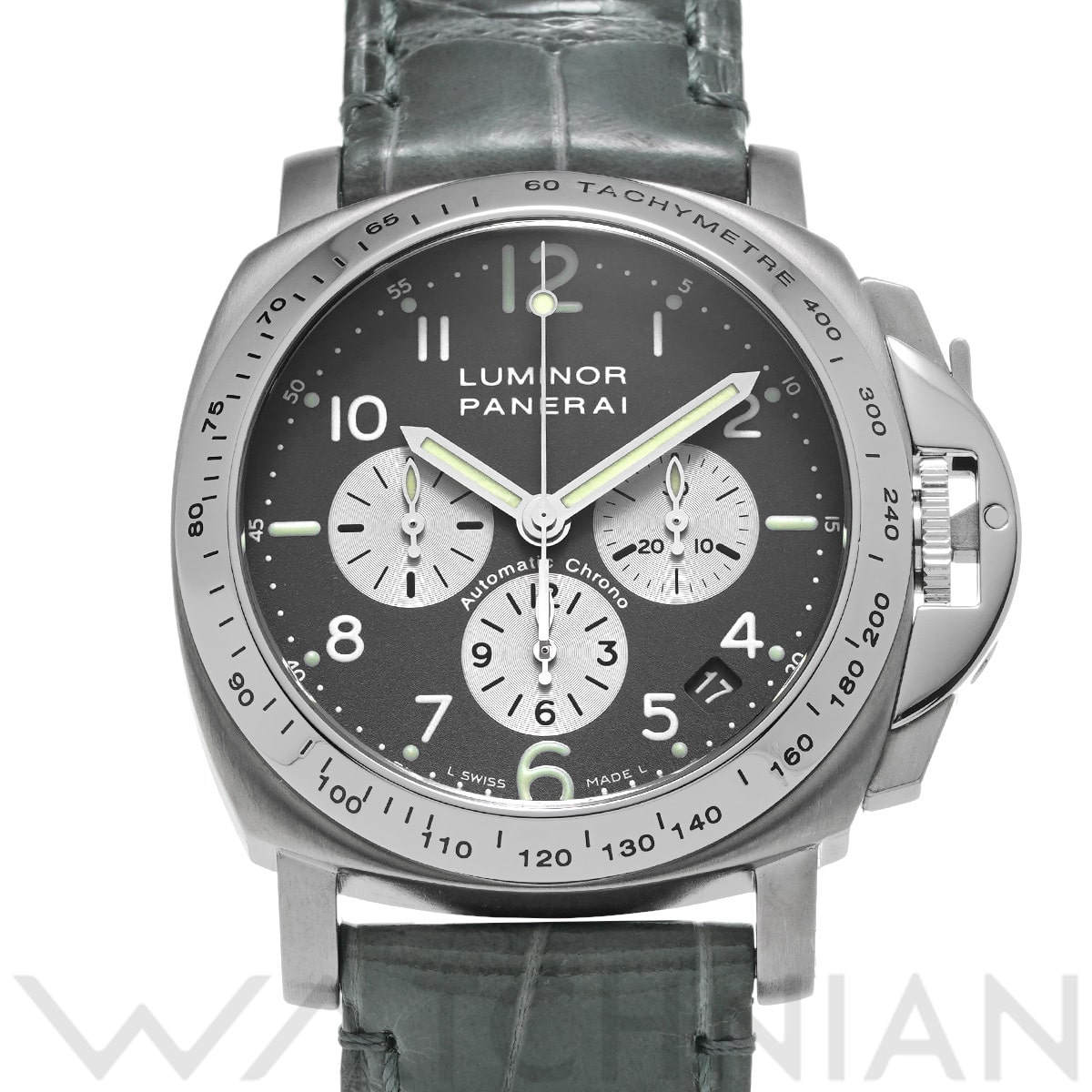 パネライ ルミノール クロノグラフ PAM00121 グレー/シルバー メンズ 時計 【中古】【wristwatch】
