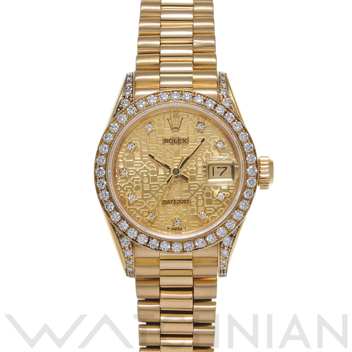 ロレックス デイトジャスト 69158G シャンパン/ダイヤモンド レディース 時計 【中古】【wristwatch】