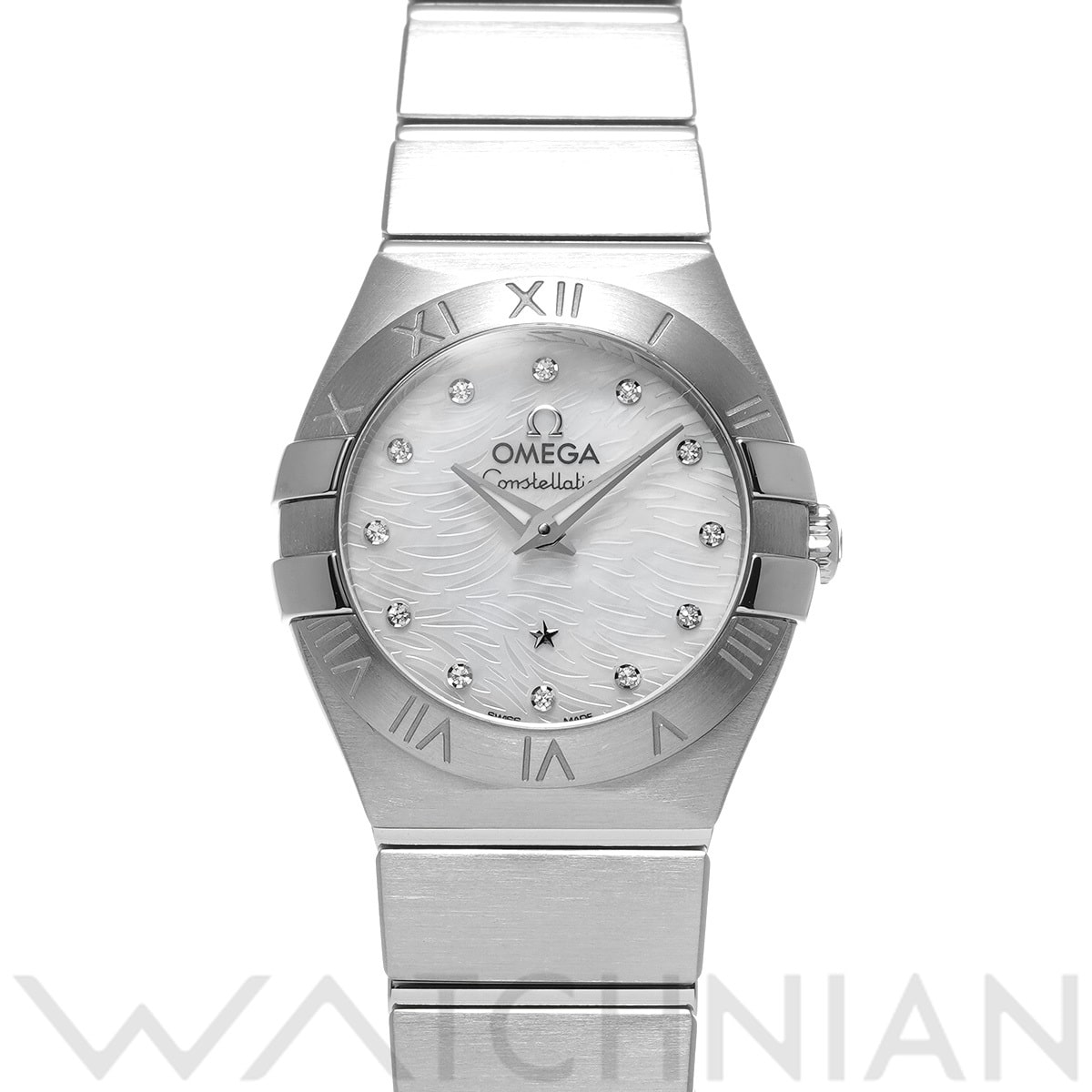 オメガ コンステレーション クォーツ 123.10.24.60.55.004 ホワイトシェル/ダイヤモンド レディース 時計 【新品】【wristwatch】