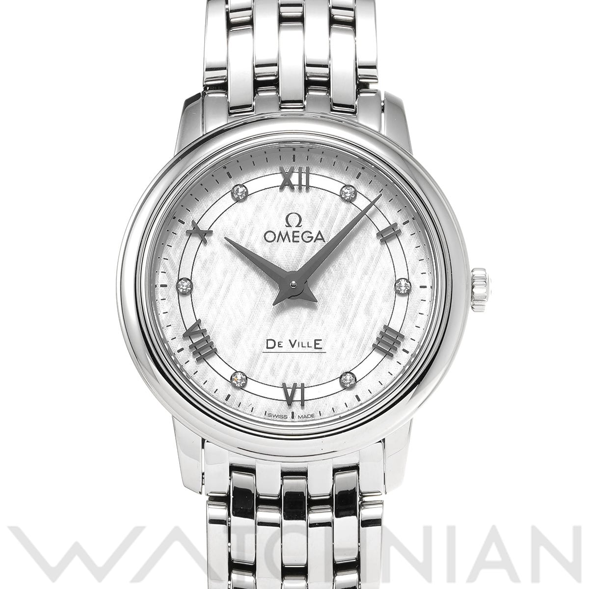オメガ デ・ヴィル プレステージ クォーツ 424.10.27.60.52.002 シルバー/ダイヤモンド レディース 時計 【新品】【wristwatch】