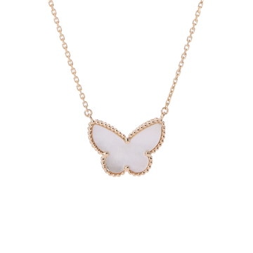 ヴァン クリーフ&アーペル ラッキーアルハンブラネックレス パピヨン ゴールド K18イエローゴールド YG レディース ジュエリー 【中古】【jewelry】