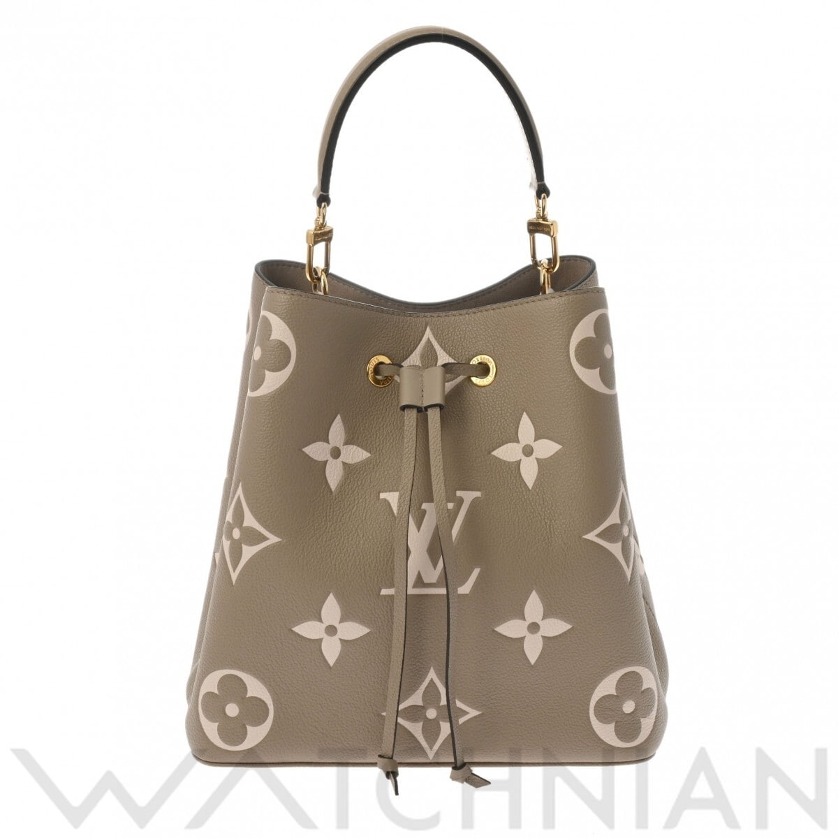 ルイ ヴィトン バイカラーモノグラムアンプラント ネオノエ MM トゥルトレール/クレーム M45555 レザー レディース バッグ 【中古】【bag】