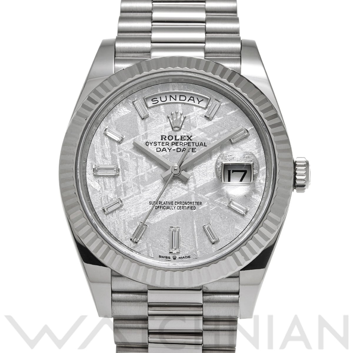 ロレックス デイデイト 40 228239A メテオライト/ダイヤモンド メンズ 時計 【中古】【wristwatch】