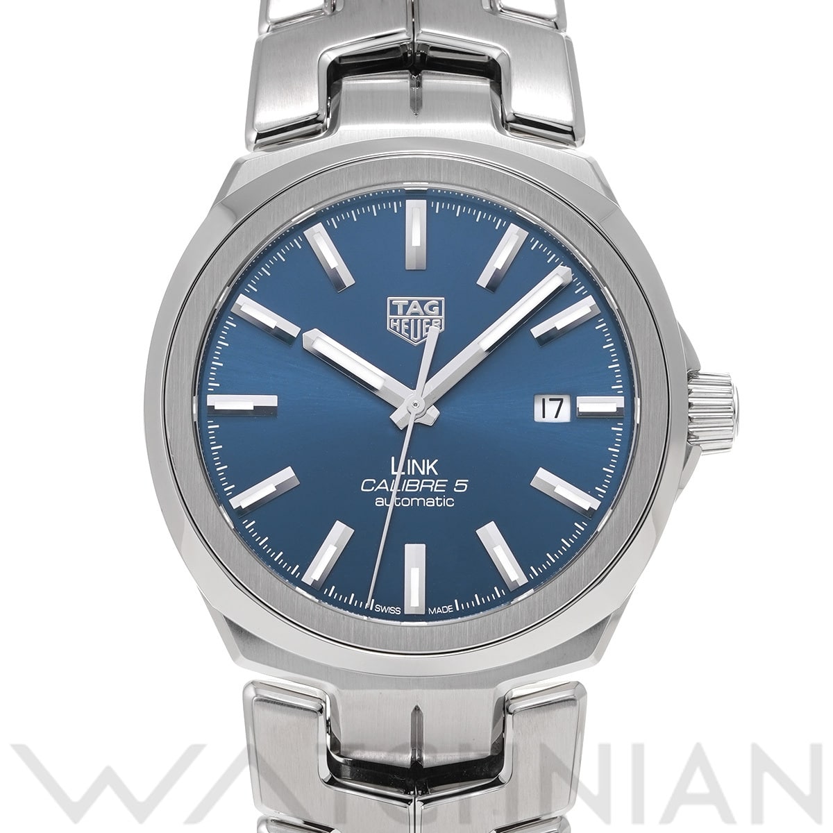 タグ ホイヤー リンク キャリバー5 WBC2112.BA0603 ブルー メンズ 時計 【中古】【wristwatch】